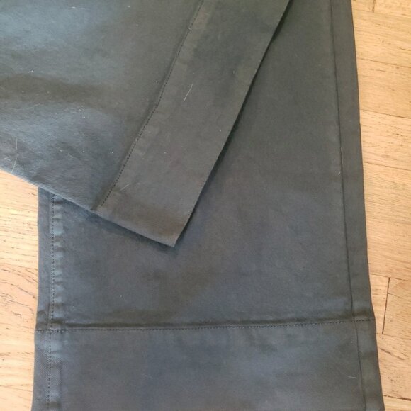 Ann Taylor Pants Twill The Wide Leg Green High Rise Flat Front 14 Stretch NWT - Picture 2 of 8